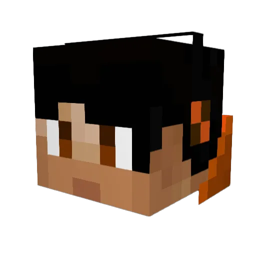 ZEDDIAN Minecraft avatar head, 3D render