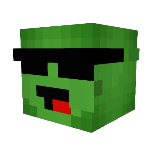 ZEEBRONIE Minecraft avatar head, 3D render