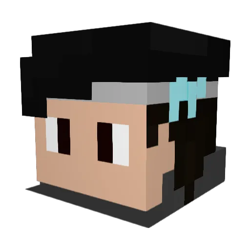 ZEEPCOW Minecraft avatar head, 3D render
