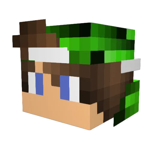 ZEEPE_ Minecraft avatar head, 3D render