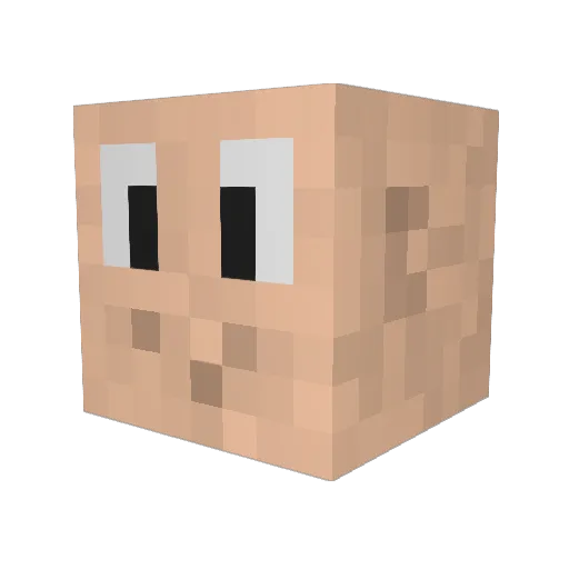 ZEINEE Minecraft avatar head, 3D render
