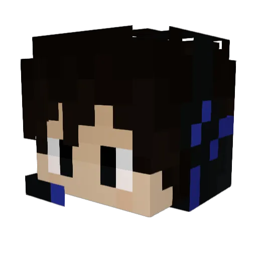 ZELANDE Minecraft avatar head, 3D render