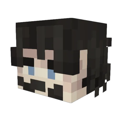 ZELBON Minecraft avatar head, 3D render