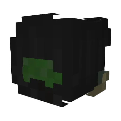 ZELENSKIIY Minecraft avatar head, 3D render
