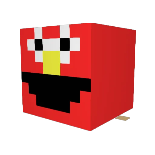 ZELLE984 Minecraft avatar head, 3D render