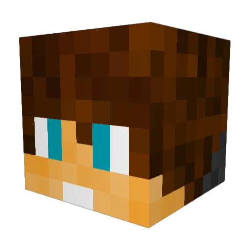 ZELLOTTE Minecraft avatar head, 3D render