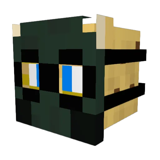 ZELTAVIRUS Minecraft avatar head, 3D render