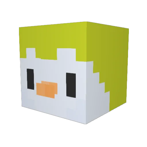 ZENOX_68 Minecraft avatar head, 3D render
