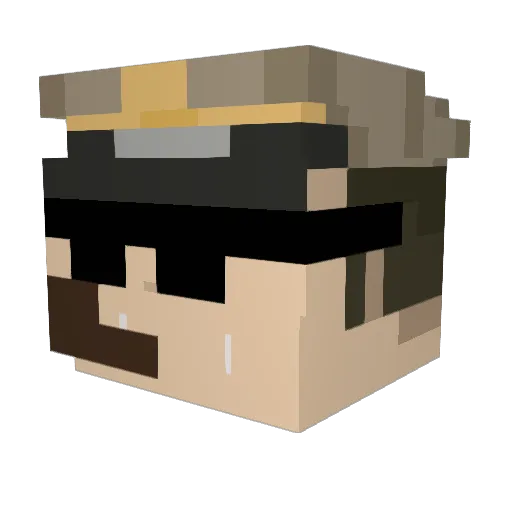 ZENelDestructor Minecraft avatar head, 3D render