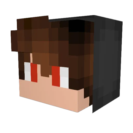 ZEPELIM Minecraft avatar head, 3D render