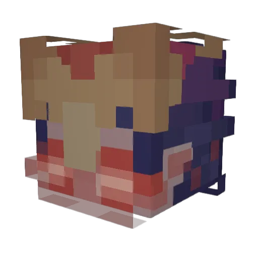 ZER00822 Minecraft avatar head, 3D render