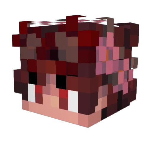 ZER0_1NE Minecraft avatar head, 3D render