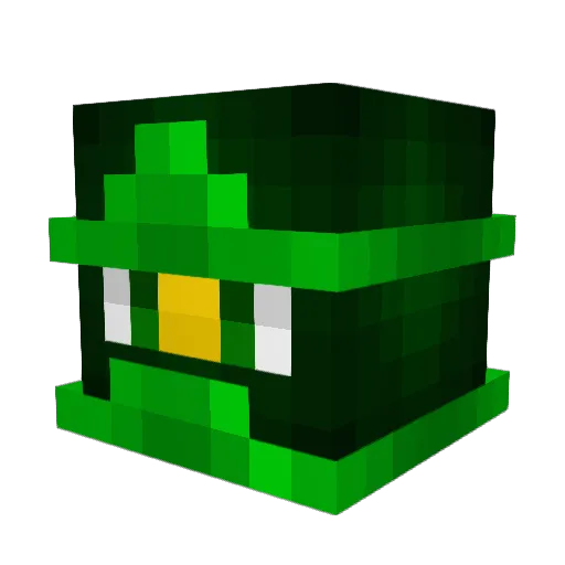 ZERCRITICAL Minecraft avatar head, 3D render