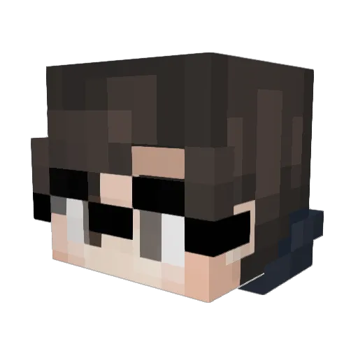ZERGO_PRODUCTION Minecraft avatar head, 3D render