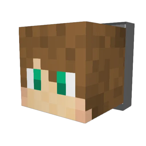ZERO8718_2 Minecraft avatar head, 3D render