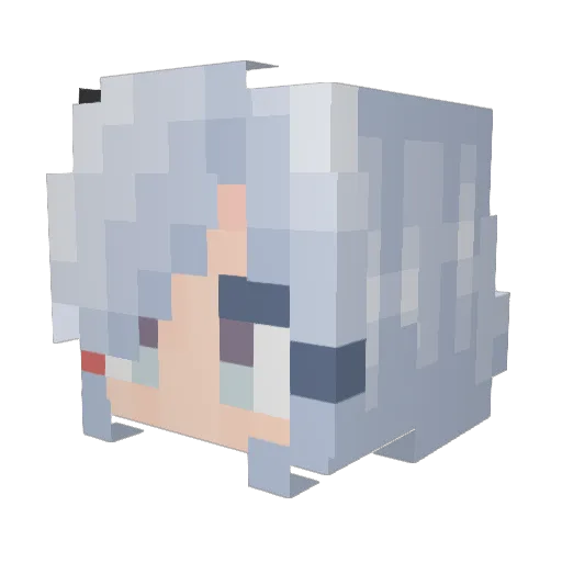 ZEROCHAnnn Minecraft avatar head, 3D render