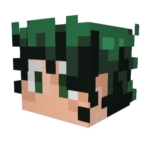 ZEROTWO_GT Minecraft avatar head, 3D render
