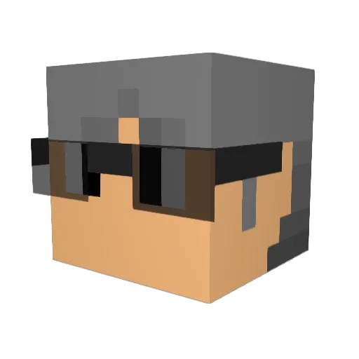 ZERO_Aih Minecraft avatar head, 3D render