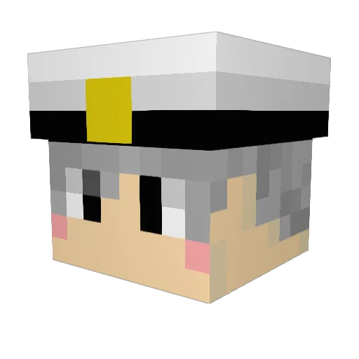 ZERO_CRA0 Minecraft avatar head, 3D render
