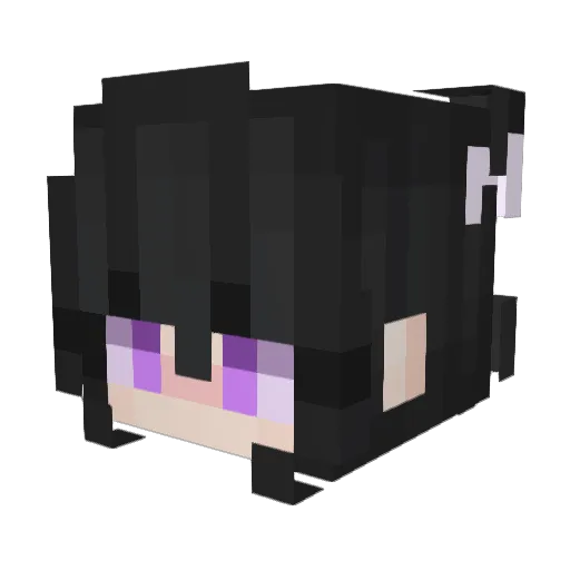 ZERO___ONE Minecraft avatar head, 3D render