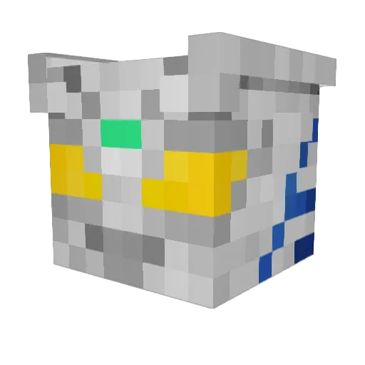 ZERO_ultraman_ Minecraft avatar head, 3D render