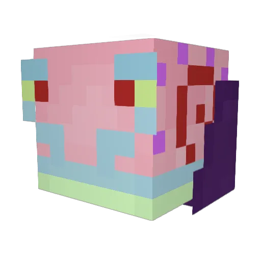 ZERRWELT Minecraft avatar head, 3D render