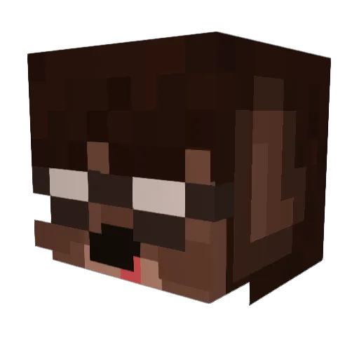 ZERUN0X Minecraft avatar head, 3D render