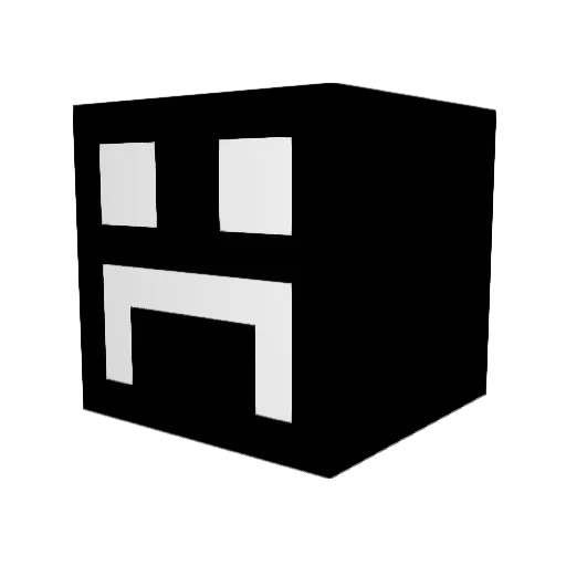 ZERUSKAN Minecraft avatar head, 3D render