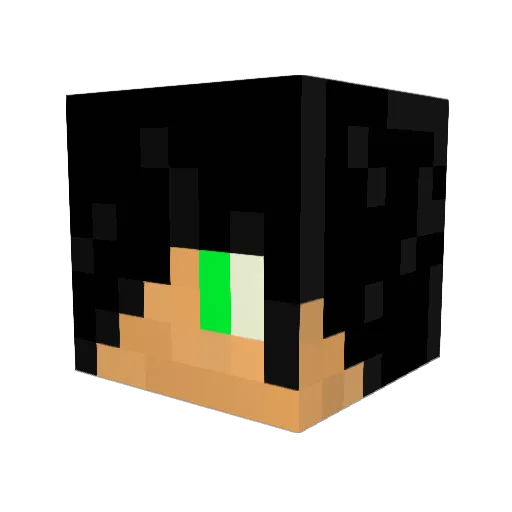 ZESLIDETV Minecraft avatar head, 3D render