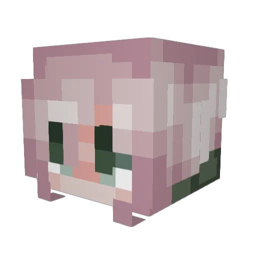 ZEUS1030 Minecraft avatar head, 3D render