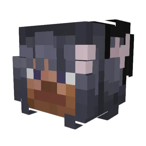 ZEUSvsYOU Minecraft avatar head, 3D render
