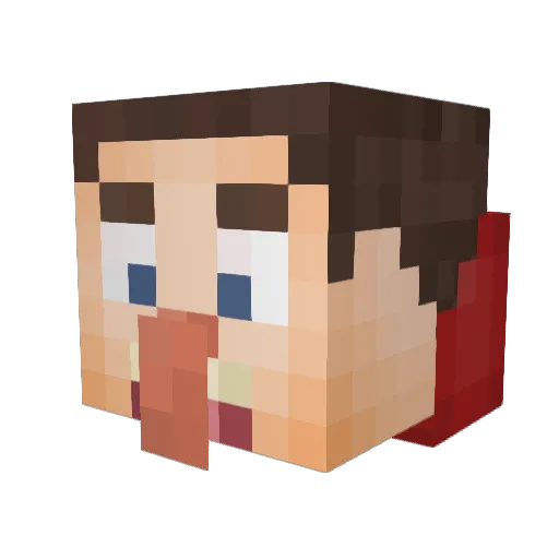 ZEYM0 Minecraft avatar head, 3D render