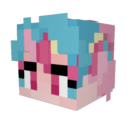 ZEYPHR Minecraft avatar head, 3D render