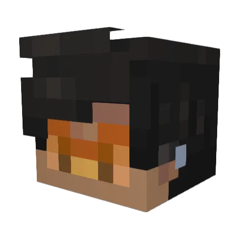 ZEZEWALK Minecraft avatar head, 3D render