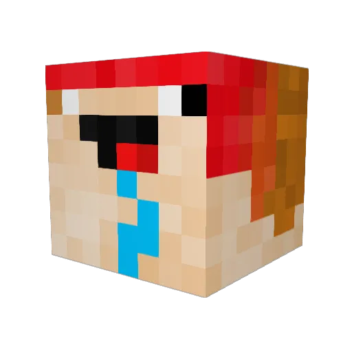 ZElementPlayz Minecraft avatar head, 3D render
