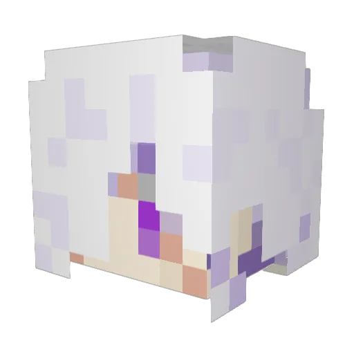 ZF1062 Minecraft avatar head, 3D render