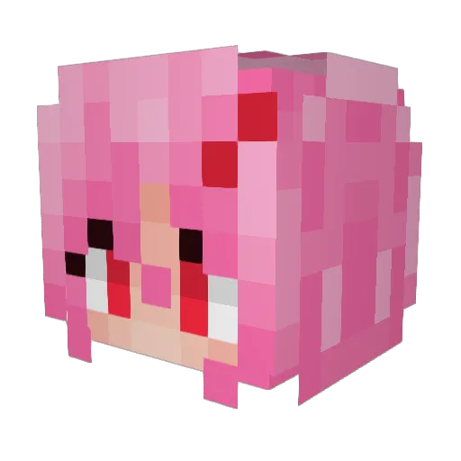 ZFd837 Minecraft avatar head, 3D render