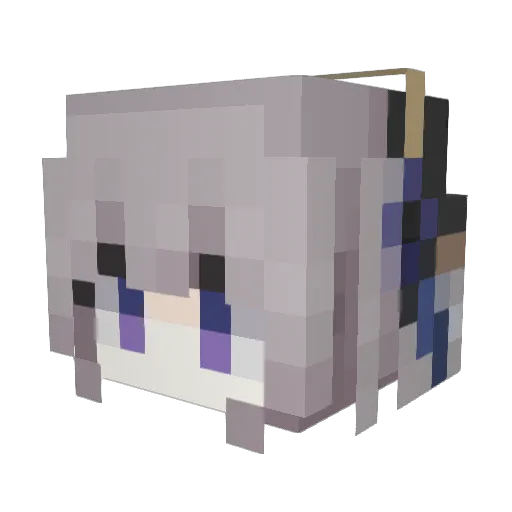 ZFengT Minecraft avatar head, 3D render