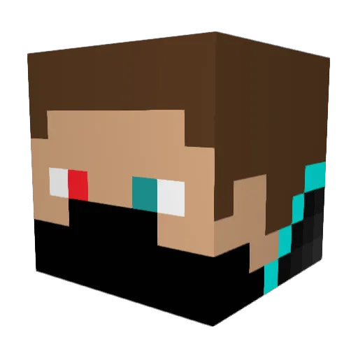 ZFriendlyGamer Minecraft avatar head, 3D render