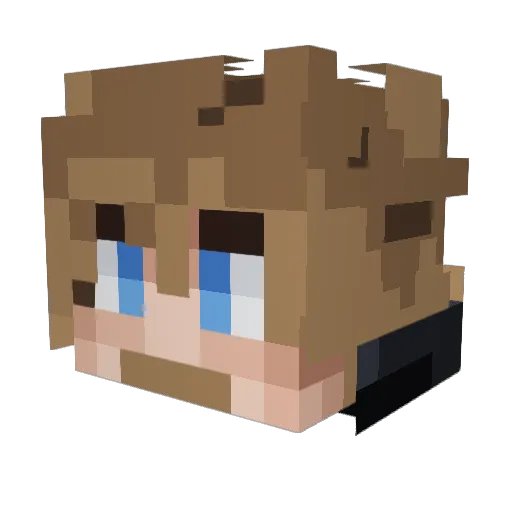 ZFrion Minecraft avatar head, 3D render