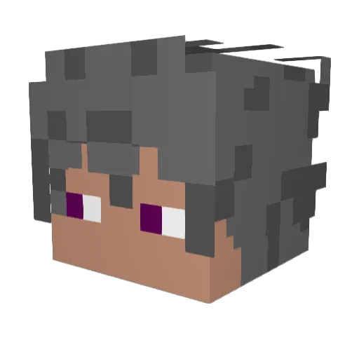 ZGA Minecraft avatar head, 3D render