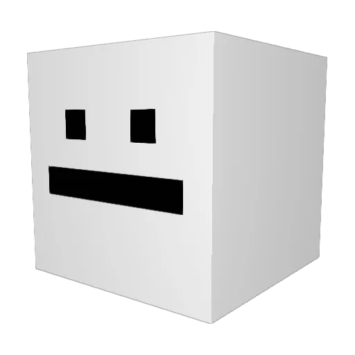 ZGO2 Minecraft avatar head, 3D render