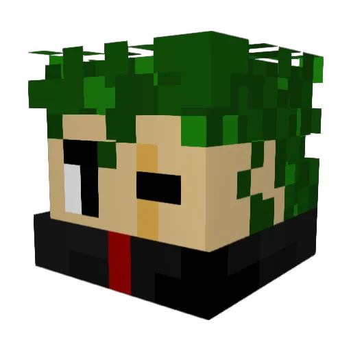 ZGamer03 Minecraft avatar head, 3D render