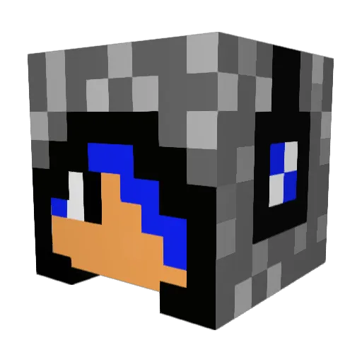ZGamesGamer Minecraft avatar head, 3D render