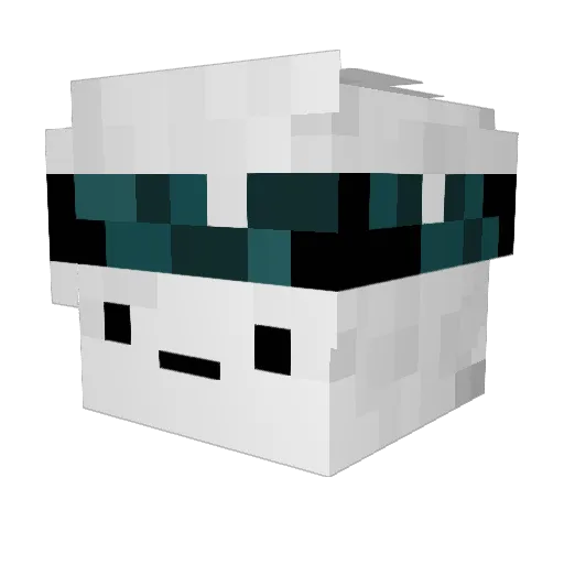 ZGioGamesXD Minecraft avatar head, 3D render