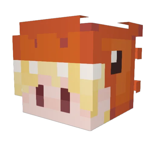 ZHANG_CC Minecraft avatar head, 3D render
