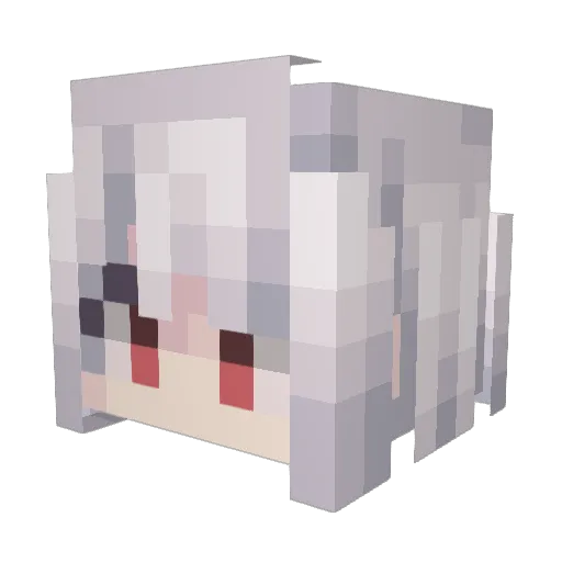 ZHAN_096 Minecraft avatar head, 3D render