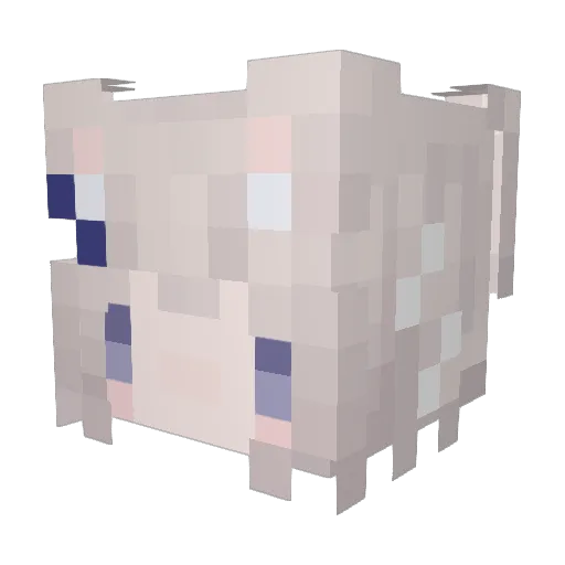 ZHBY1 Minecraft avatar head, 3D render
