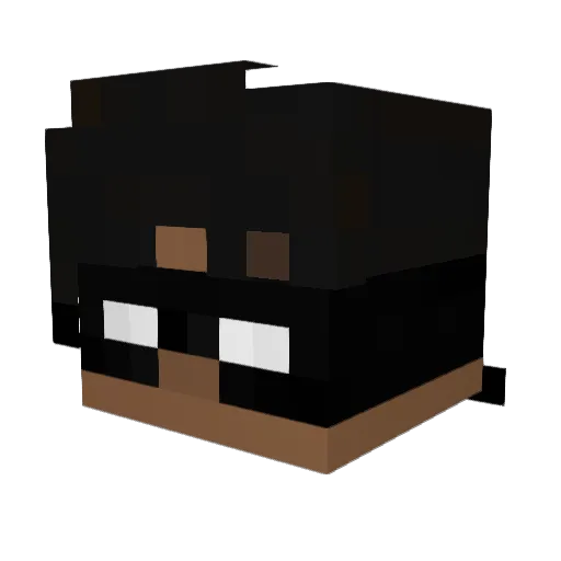 ZHERTIXX Minecraft avatar head, 3D render