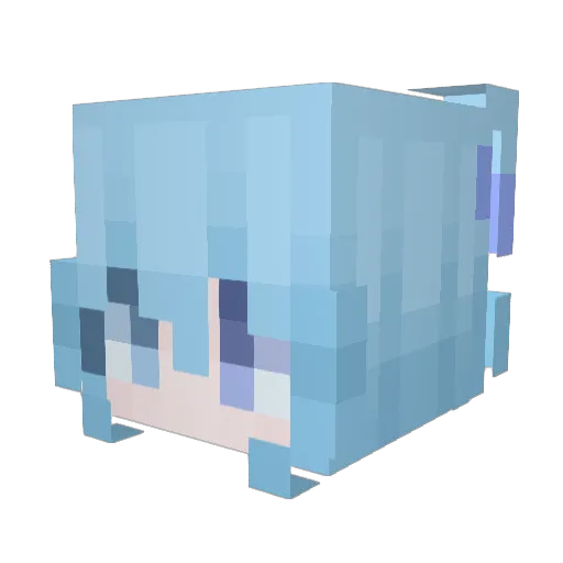 ZHH04 Minecraft avatar head, 3D render